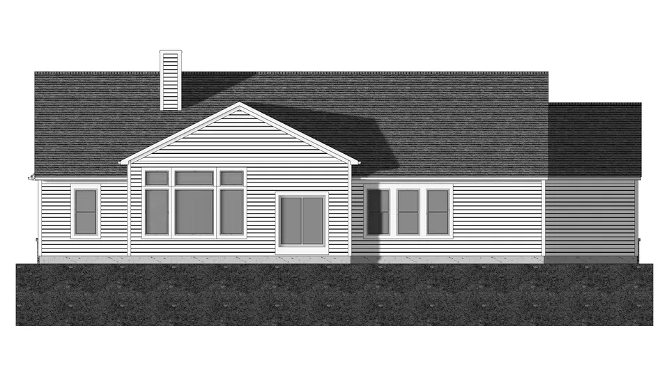 The Brookwood house plan, exterior view 3